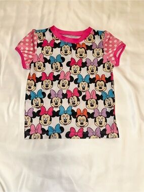 Disney Junior Minnie Mouse Girls Rash Guard Swim Top 2T Pink